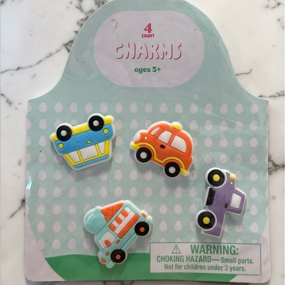 Kids Toy Car Croc Charms - (4 Pack)